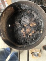 Vieluxe Grease catcher pot dirty and with holes.JPEG