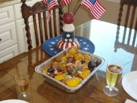 Shrimp Boil on the Table.JPG